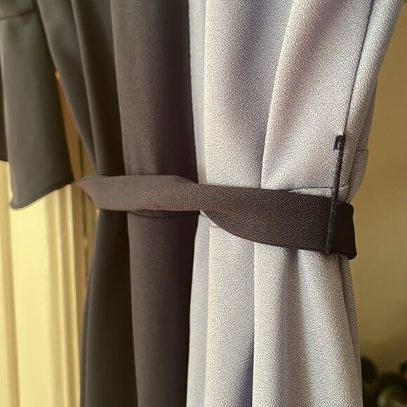 Anthropologie hutch contemporary abstract art color block wrap crepe dress - Picture 11 of 14